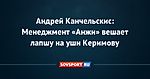 Андрей Канчельскис: Менеджмент «Анжи» вешает лапшу на уши Керимову