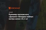 Голкипер московского «Динамо» Бочаров поймал осетра весом 10,5 кг