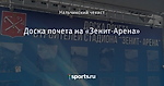 Доска почета на «Зенит-Арена»