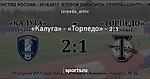 «Калуга» - «Торпедо» - 2:1