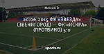 20.06.2015 ФК «ЗВЕЗДА» (ЗВЕНИГОРОД) — ФК «ИСКРА» (ПРОТВИНО) 5:0