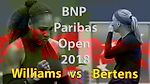 Williams vs Bertens 1ST SET TIEBREAK / BNP Paribas Open 2018 / Round of 64