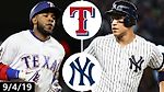 Texas Rangers vs. New York Yankees Highlights | September 4, 2019 (2019 MLB Season)