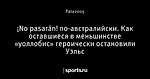 ¡No pasarán! по-австралийски. Как оставшиеся в меньшинстве «уоллобис» героически остановили Уэльс