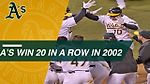 Relive the Oakland A's 20-game win streak in 2002