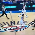 Draymond compared his groin kick of Adams to Westbrook's kick-out 3 at end of half. You be the judge