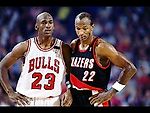 Michael Jordan - " 6 three pointers " / Bulls VS Trail Blazers 1992 NBA Finals Game 1