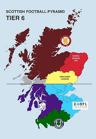 Футбольная карта 6-го дивизиона в Шотландии