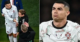 Истерика Роналду: получил красную, показал жесты со слезами и поругался с тренером Ирландии – что он ему сказал