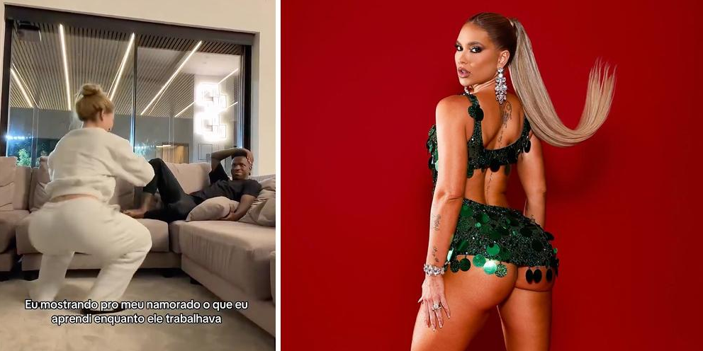 😮🔥 «Показываю возлюбленному, чему научилась»: девушка Винисиуса потанцевала перед ним: