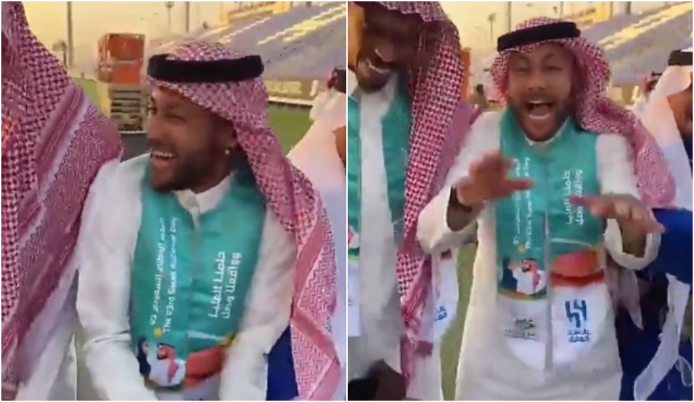 🎉👰🏻♂️🎉 «Посмотрите это видео и вспомните всех людей, пророчивших ему «Золотой мяч». Неймар умудряется зажигать даже в строгой Саудовской Аравии