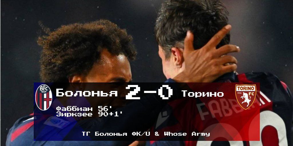 Серия А, 13 тур. «Болонья» - «Торино» 2-0