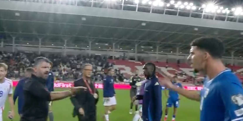 Italia, Gattuso furioso con un giocatore di Israele al triplice fischio: la fotosequenza