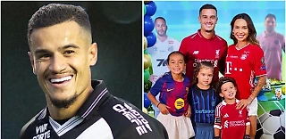 📸🎥 Коутиньо нарядил родных в футболки экс-клубов. Отметил день рождения сына в футбольном стиле