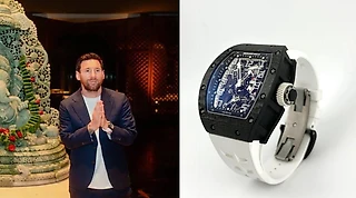 Месси подарили в Индии редкие часы Richard Mille. Таких в мире всего 12 штук