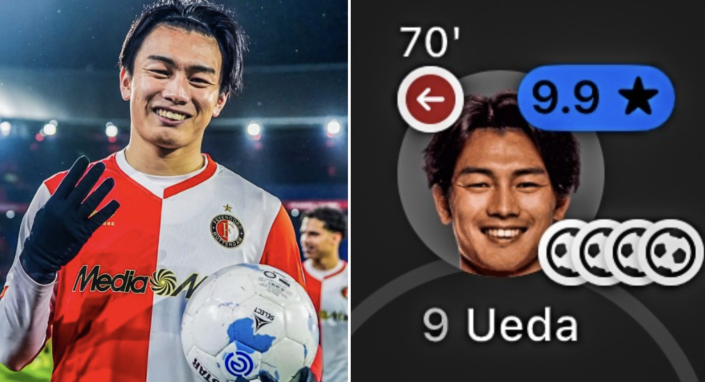 🔥 Главный бомбардир лучших европейских лиг – не Кейн, Холанд или Мбаппе. Это 27-летний японец Уэда из «Фейеноорда»