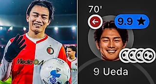 🔥 Главный бомбардир лучших европейских лиг – не Кейн, Холанд или Мбаппе. Это 27-летний японец Уэда из «Фейеноорда»