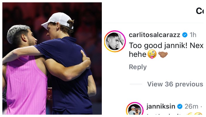 «Слишком хорош, Янник! В следующий раз гольф, лыжи и картинг». Алькарас отреагировал на победу Синнера в Six Kings Slam