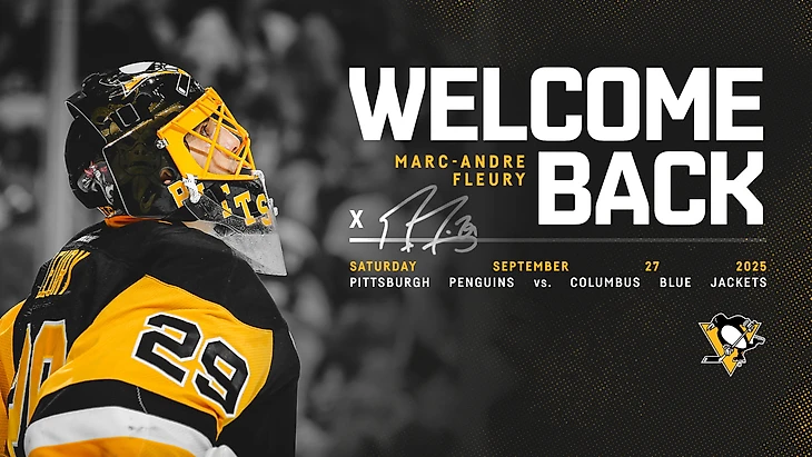Penguins Sign Goaltender Marc-Andre Fleury to a Professional Tryout Contract | Pittsburgh Penguins