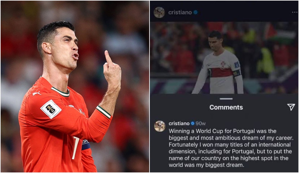 🔥 Роналду сказал, что победа на ЧМ не сделает его великим, потому что это лишь 6-7 матчей. И вообще, это не его мечта. Ему не стыдно? 🤦‍♂️