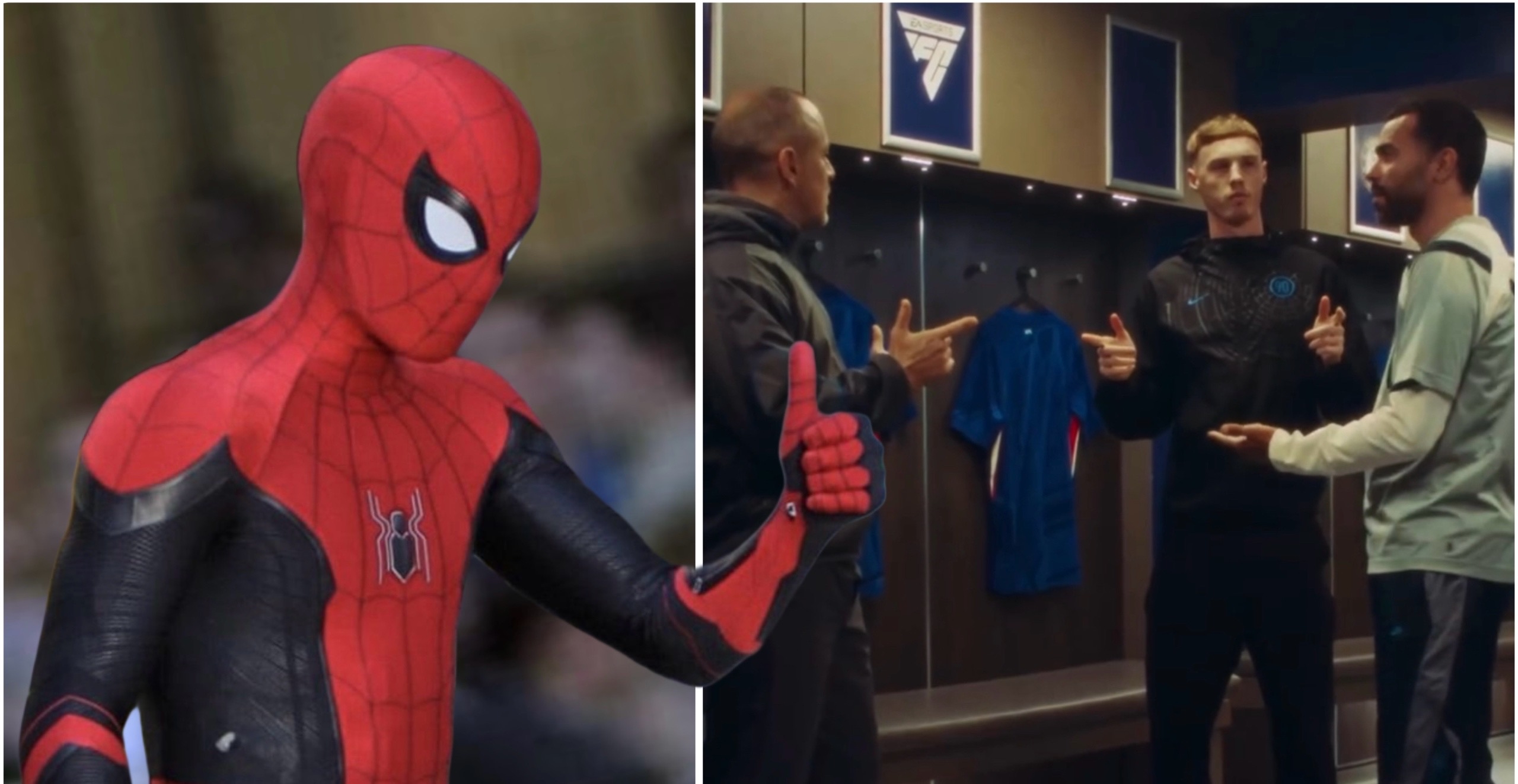 🎥 Коулы из «Челси» повторили мем с тремя Человеками-пауками. Вышло легендарно