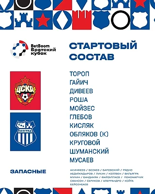 Стартовый состав на игру