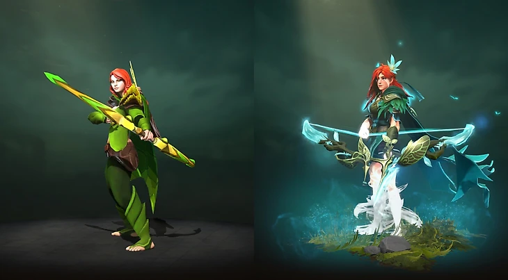 Стандартная Windranger и с Арканой