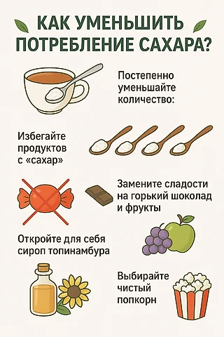 🌱 Как уменьшить потребление сахара?