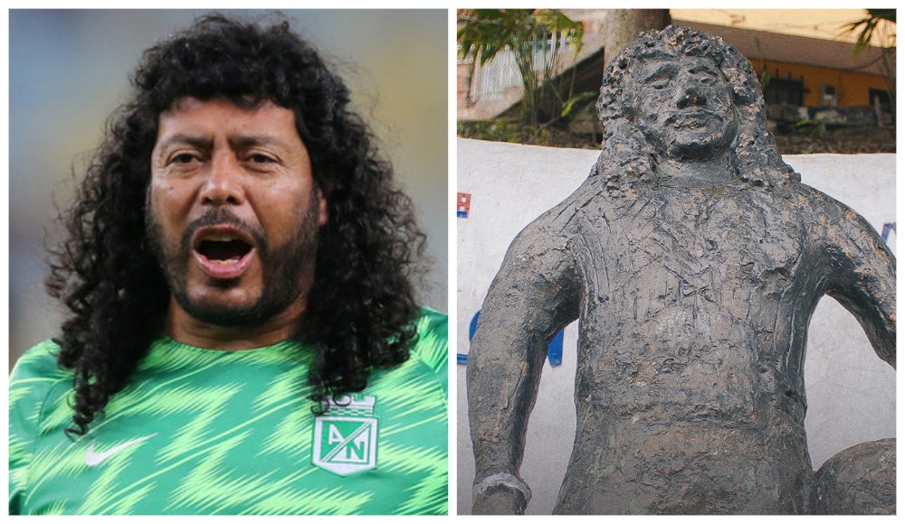 Культовый колумбийский вратарь Игита сфоткался со своей статуей. И это провал 🙈