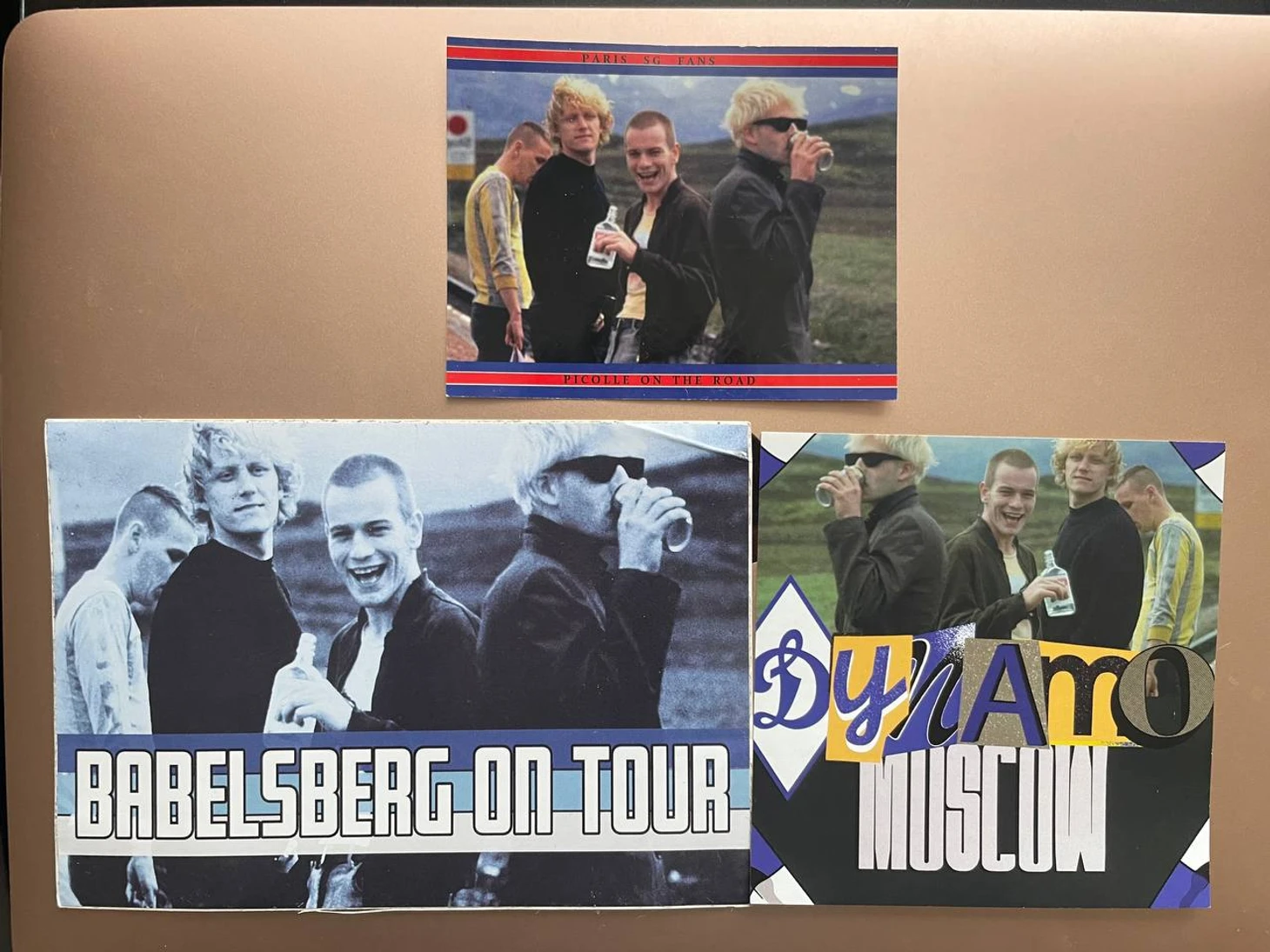 Три стикера с кадром со съёмок фильма «На игле»: от фанатов «ПСЖ», «Бабельсберг» и «Динамо» Москва