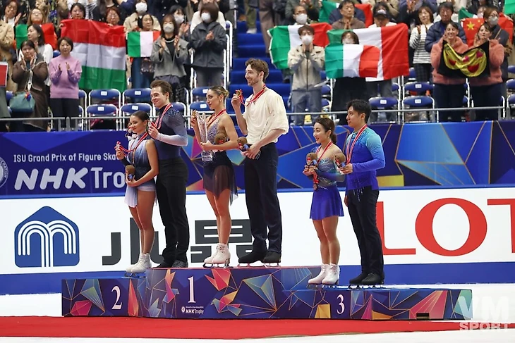 Сара Конти/ Никколо Мачии, Мария Павлова/ Алексей Святченко и Суй Вэньцзин и Хань Цун. Фигурное катание