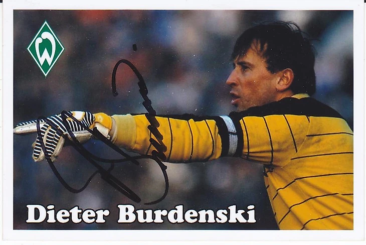 Футбол. Дитер Бурденски (Вердер Германия) – Оригинальный автограф