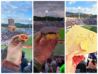 🍝🍅🧀 Болельщик «Болоньи» готовит закуски, связанные с командой соперника. Сытые фанаты в восторге