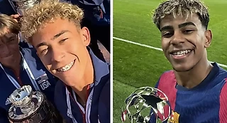 У Ямаля появился двойник: теннисный вундеркинд из США невероятно похож на звезду «Барсы» 🔥