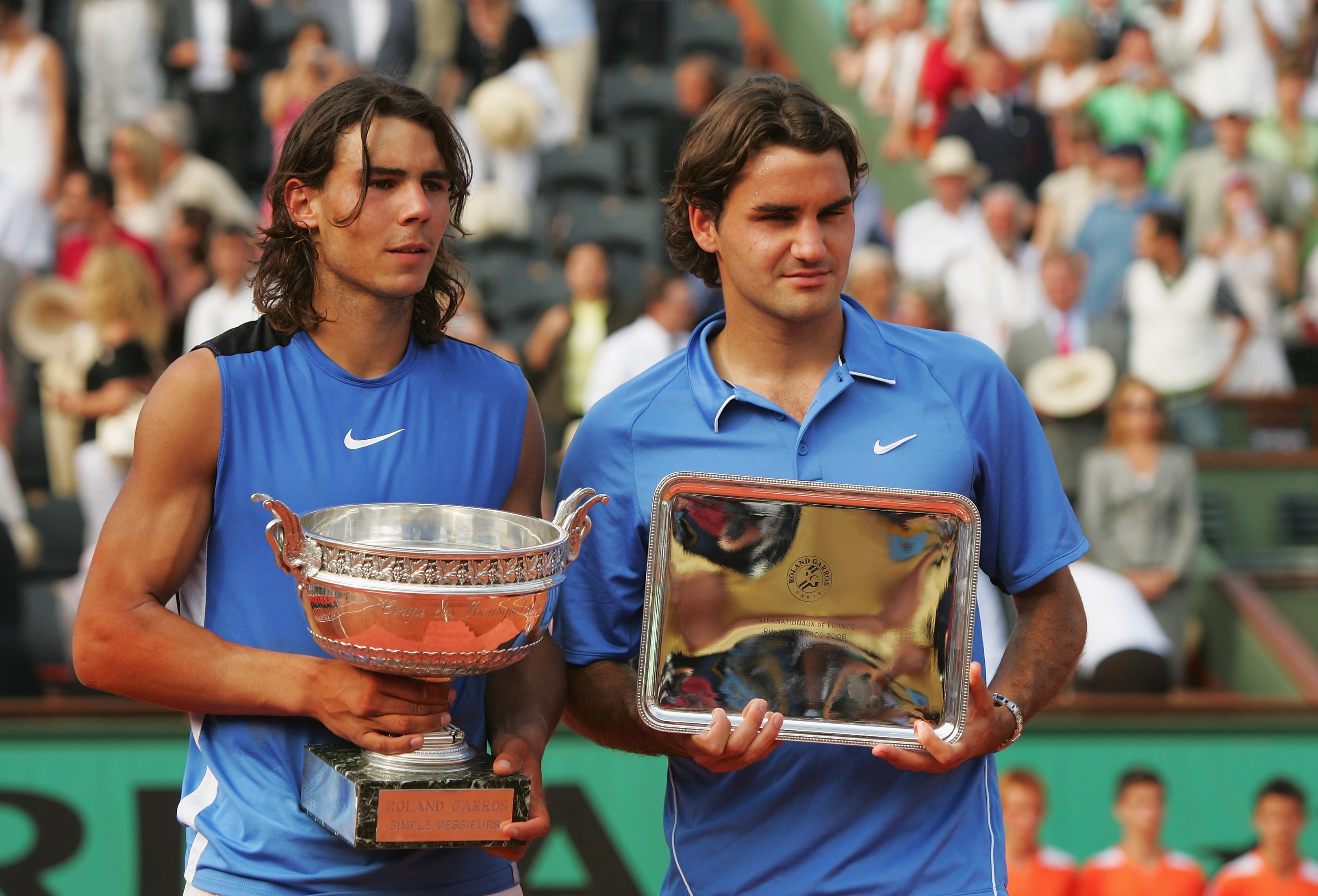 Теннис игроки мужчины. Федерер Надаль 2006.