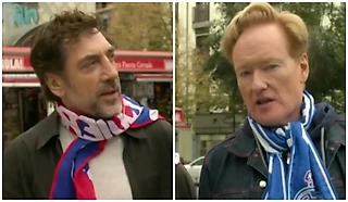 📹Типичный фанат «Мадрида»? Бардем и американский комик О'Брайен разыграли смешной диалог о дерби