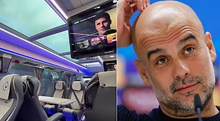 😱 Это точно автобус? Почувствуйте, с каким комфортом будут ездить игроки «Ман Сити»: с PlayStation, духовкой и крышей из стекла
