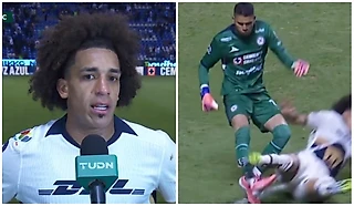 📹 «Прямо в тюрьму». Футболист «Пумас» в прыжке сломал ногу вратарю и даже не получил удаление 🤯