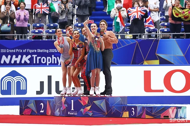 Лайла Фир/ Льюис Гибсон, Шарлен Гиньяр/ Марко Фаббри и Каролин Грин и Майкл Парсонс. Фигурное катание