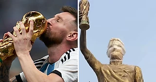 Месси полетит в Индию, где откроют 21-метровую статую в его честь: на ней Лео изображен с Кубком мира 😮