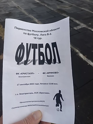 Чемпионат МО* по футболу. 18 тур, ФК «Кристалл» (Электросталь) - ФК «Фряново» (г.о. Щелково). Долгожданная победа!
