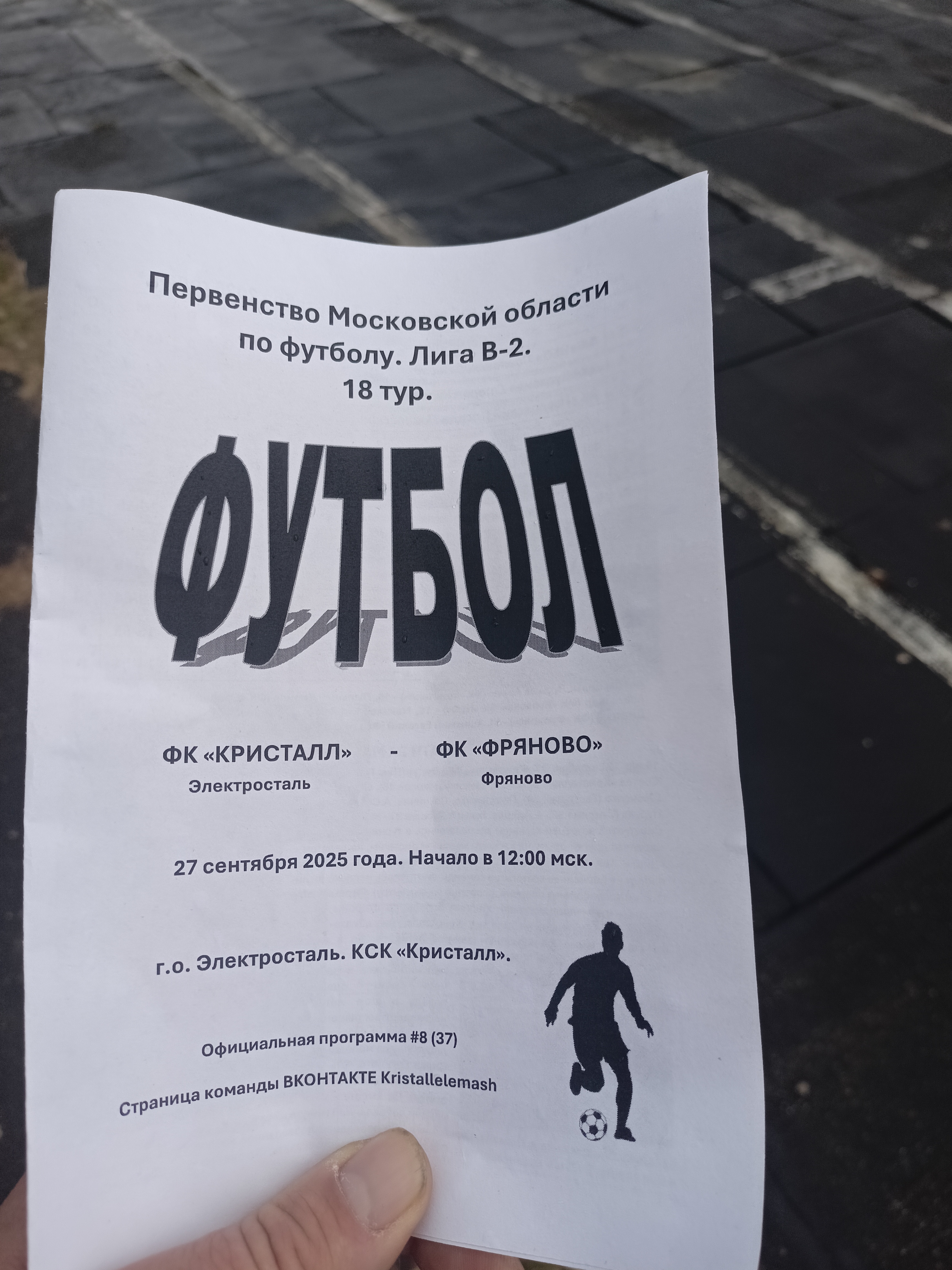 Чемпионат МО* по футболу. 18 тур, ФК «Кристалл» (Электросталь) - ФК «Фряново» (г.о. Щелково). Долгожданная победа!