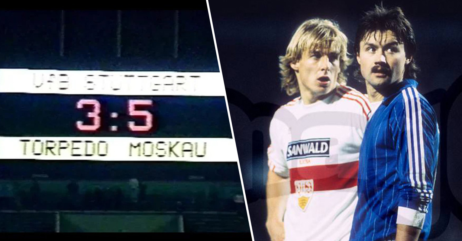 В 1987-м «Торпедо» остановилось в шаге от полуфинала еврокубка. Вынесли в ФРГ «Штутгарт» 5:3 с Клинсманном!