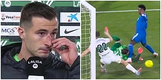 Пенья давал интервью с разбитым носом – Винисиус ударил вратаря ногой по лицу. Гави оценил