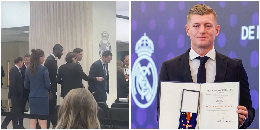 Кроосу на «Бернабеу» вручили крест ордена «За заслуги перед ФРГ». Экс-партнеры устроили Тони сюрприз