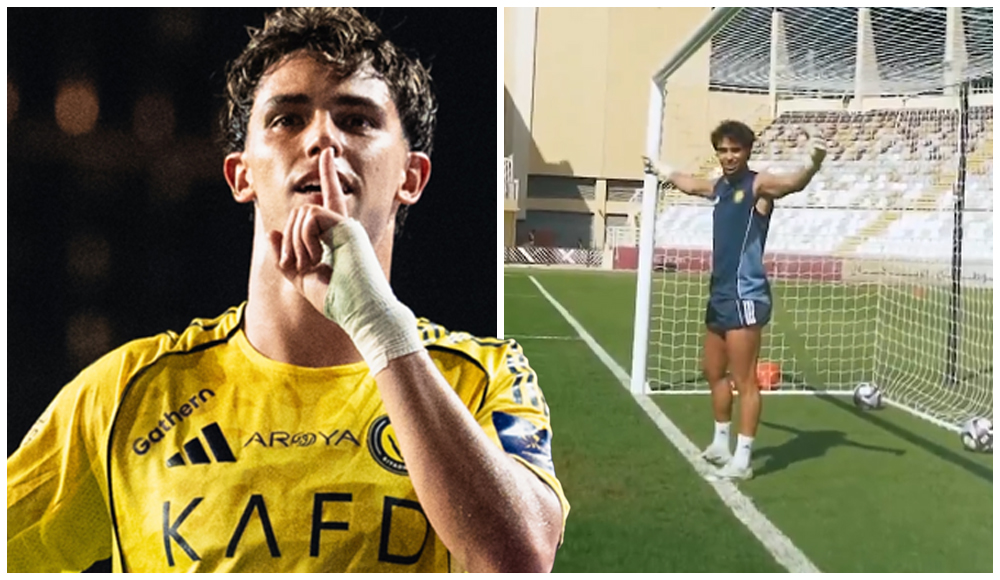 Феликсу скучно в «Аль-Насре». Португалец надел перчатки и встал в ворота – даже сделал сэйв!