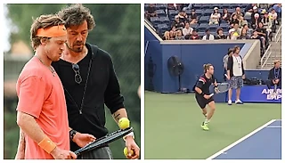 Марат Сафин присоединился к команде Рублева на US Open : теннисисты провели совместную тренировку