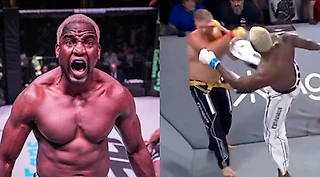 Безумный тройной нокаут в лиге по карате: судья дважды заставил экс-бойца UFC подняться после убийственных нокдаунов 😐