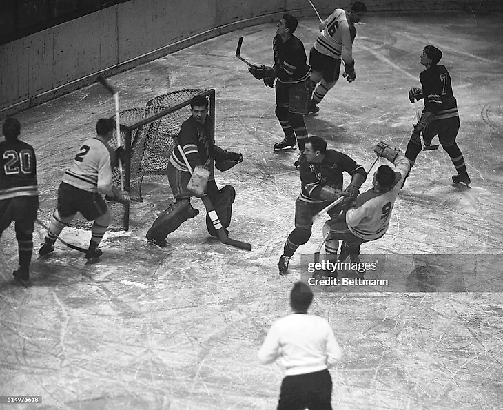 Maurice Richard in Hockey Action