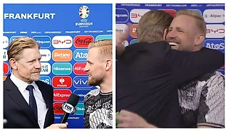 Крутейший момент игрового дня на Евро❤️❤️❤️ Отец и сын Шмейхели обнялись после матча Англии и Дании